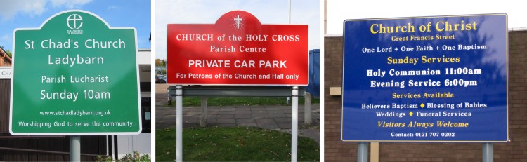 Post Mounted Church Signs